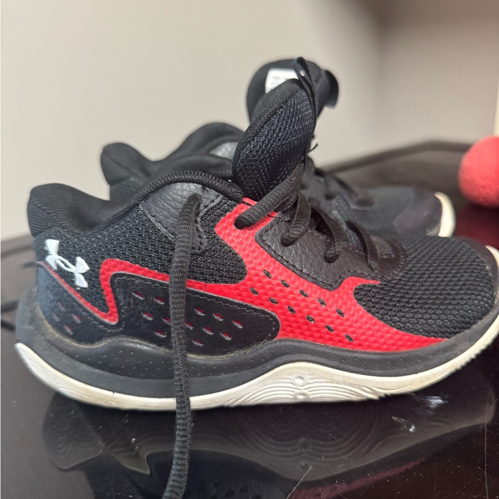 Under Armour Kids' Basketball Sneakers in Black and Red